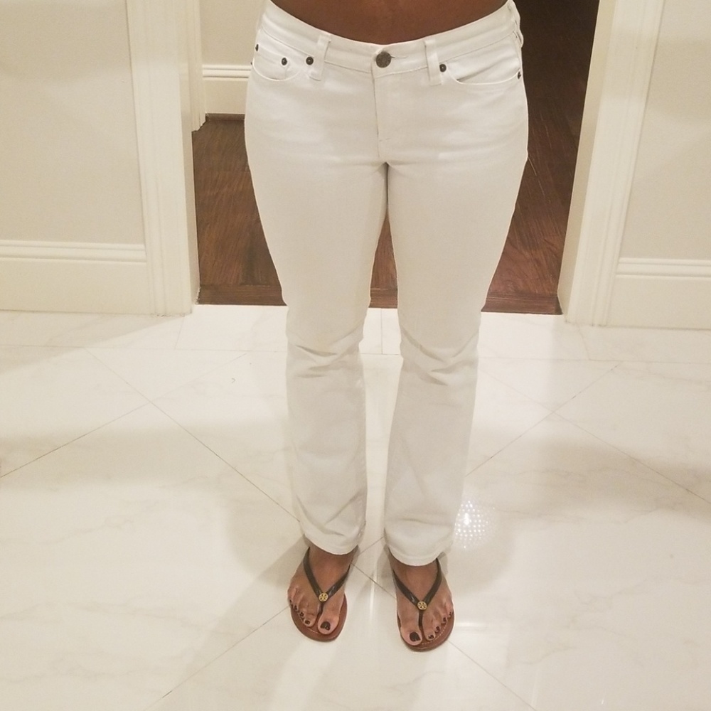 White J Crew hip slung jeans